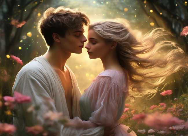 爱情童话故事图片，童话爱情图片唯美 人物