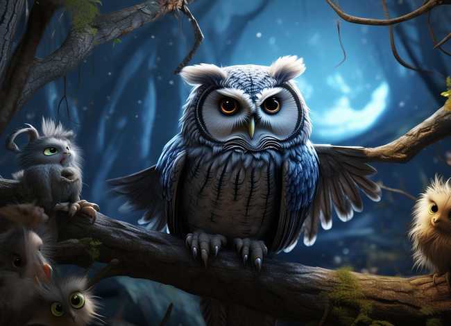 猫头鹰讲故事；猫头鹰讲故事看图写话