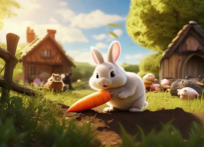 小兔子拔萝卜故事（小兔子拔萝卜故事简短）