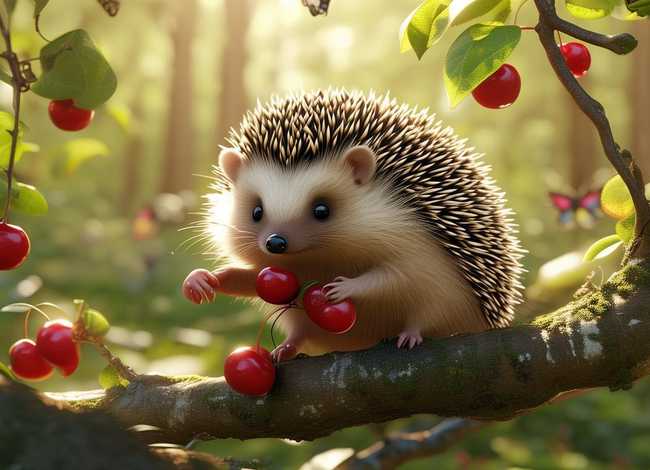 小刺猬摘果子的故事、小刺猬摘果子的故事原文
