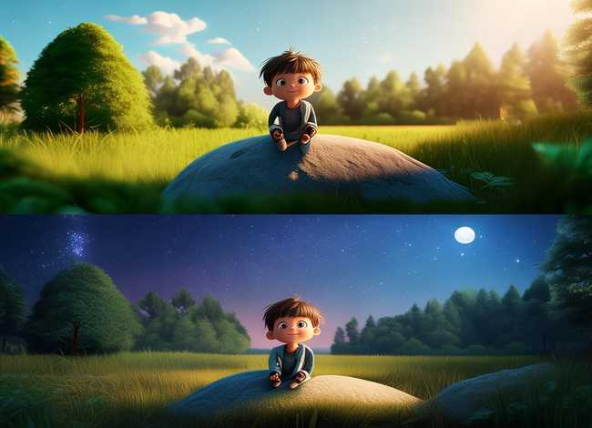 儿童故事白天黑夜 - 幼儿 白天和黑夜的故事