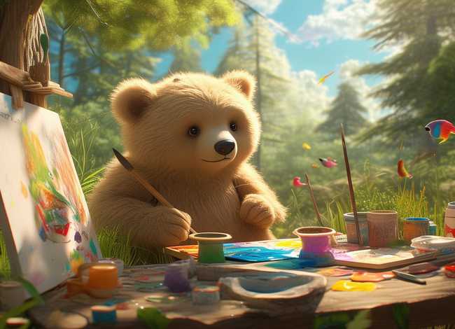 小熊画画的故事、小熊画画的故事内容