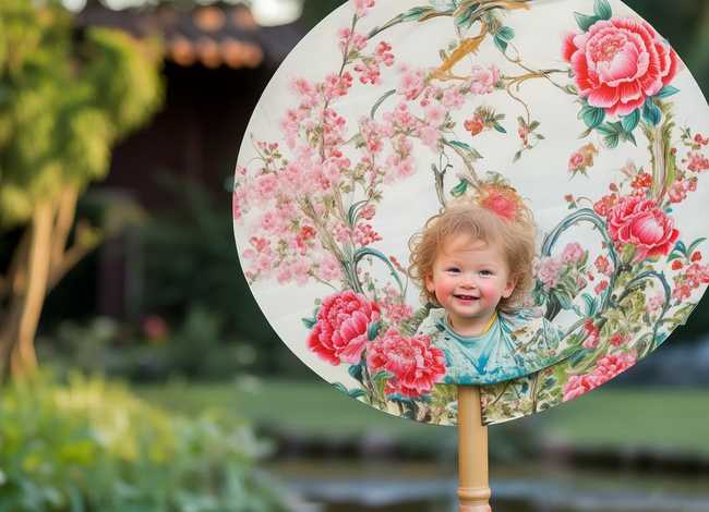 团扇绘画图案儿童 - 团扇绘画图案儿童图片