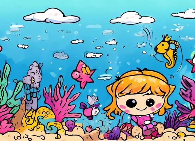 儿童海底世界简笔画 儿童海底世界简笔画超简单