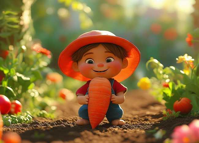 儿童故事拔萝卜的故事图片、幼儿故事拔萝卜图片