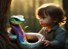 与灵蛇有关的儿童故事，关于灵蛇的故事