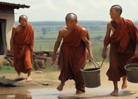 三个和尚故事视频 三个和尚故事视频一个和尚挑水喝 挑得快来挑的多