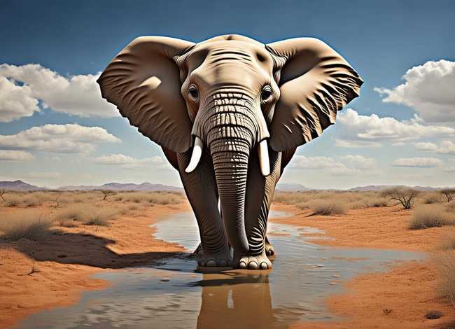 大象喝水的故事 - 大象找水喝的故事