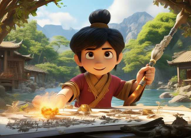 神笔马良故事的图画，神笔马良的故事 图画