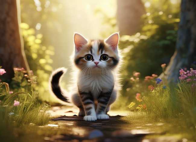 儿童绘本故事迷路的小花猫、迷路的小猫咪绘本故事