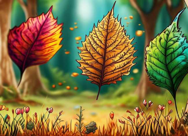 树叶绘本故事；树叶绘本故事图画