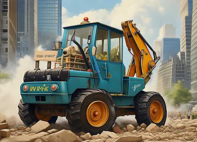 挖土机找工作的故事；挖土机找工作的故事视频