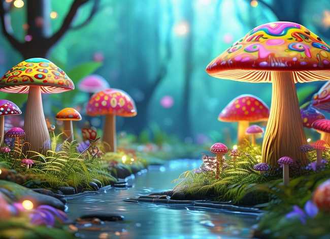 蘑菇儿童故事背景图、小蘑菇故事背景