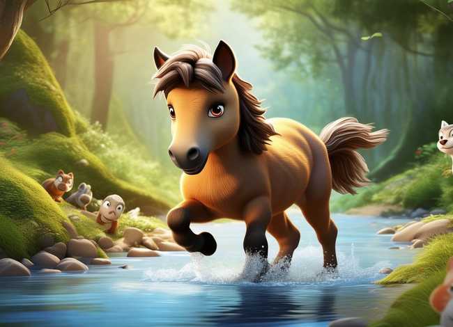 小马过河的儿童故事视频；小马过河的故事视频 视频