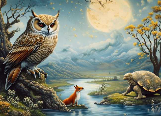 富含哲理的寓言故事绘画 - 富含哲理的寓言故事绘画作品