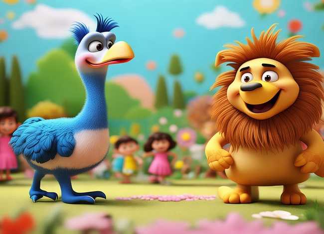 鸵鸟和狮子的故事幼儿园；鸵鸟和狮子的故事幼儿园中班