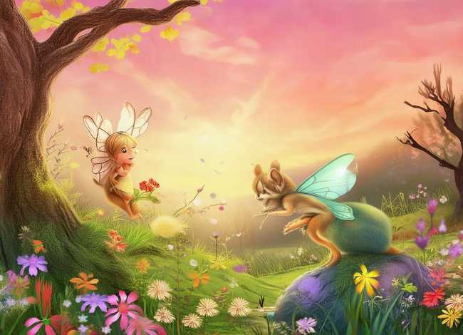 童话故事做的画 - 画一幅童话故事的画