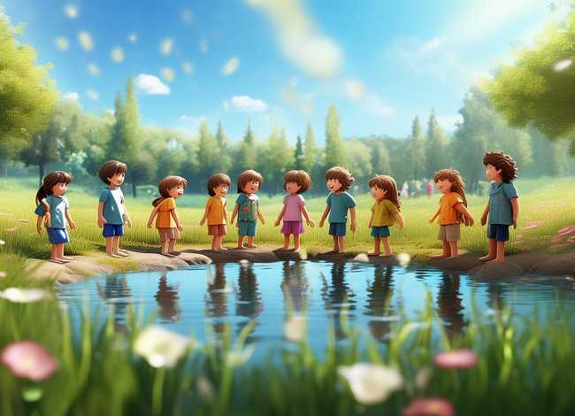 池塘里的歌儿童故事 - 儿歌里有池塘的歌