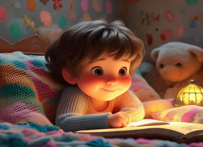 儿童睡觉听故事插画素材（幼儿睡觉听故事）