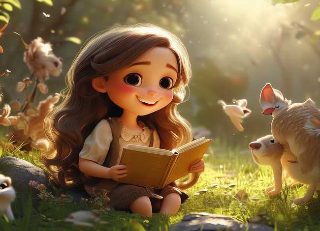 女孩儿童故事 - 小女孩的幼儿故事