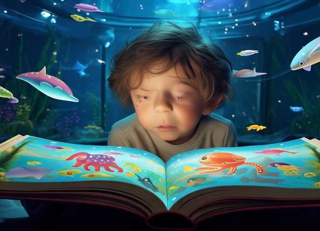 儿童故事海洋馆 海洋馆里的故事书籍