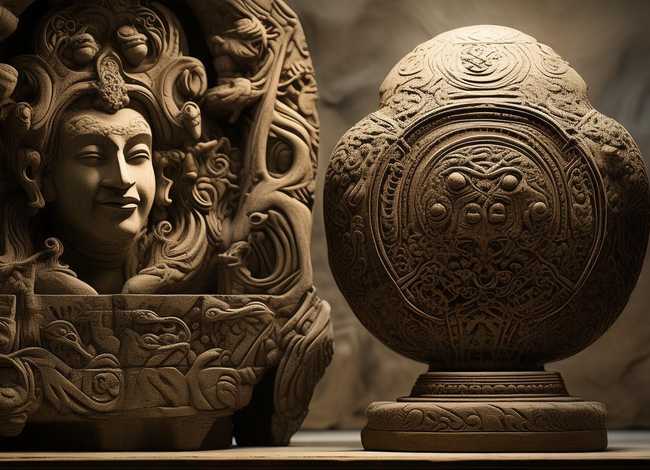 良渚兽面神人纹简笔画、良渚兽面纹玉琮简笔画