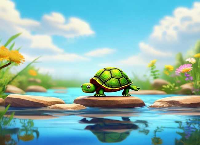 儿童故事小乌龟过河 - 小乌龟过河的故事