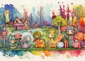 水粉画绘本故事 - 水粉绘本故事连环画