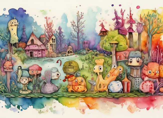 水粉画绘本故事 - 水粉绘本故事连环画