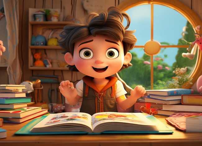 讲故事儿童视频模板；讲故事幼儿视频