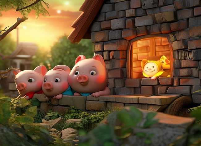小故事睡前故事三只小猪（早教睡前故事三只小猪）