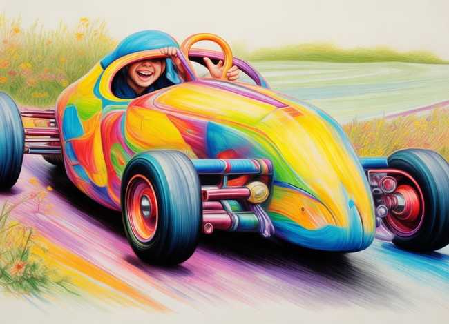 儿童赛车简笔画 - 儿童赛车简笔画怎么画