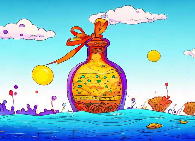 漂流瓶的故事儿童画 漂流瓶的画法儿童画