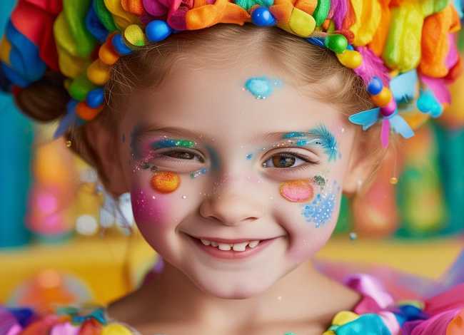 幼儿表演妆容女孩 - 幼儿园小女孩表演节目的妆容