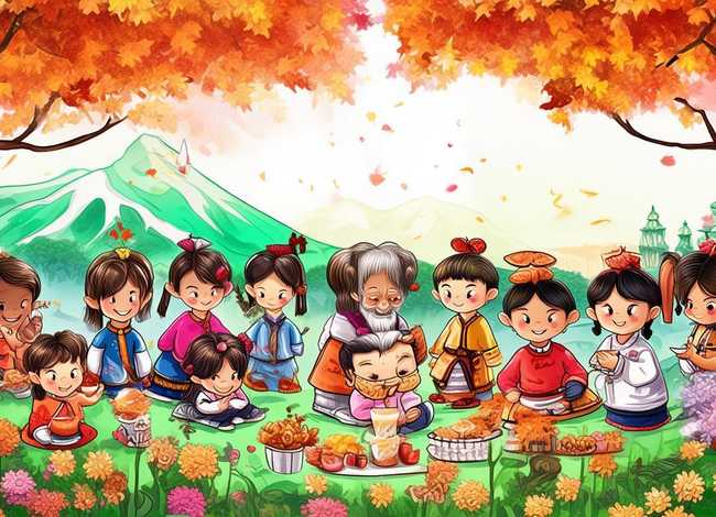 儿童画重阳节绘本故事，幼儿园重阳节绘本故事插图