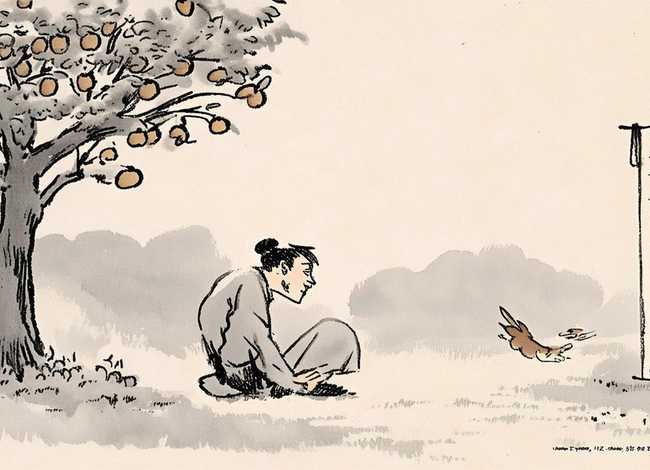 守株待兔的故事图片，守株待兔的故事图片配图带文字