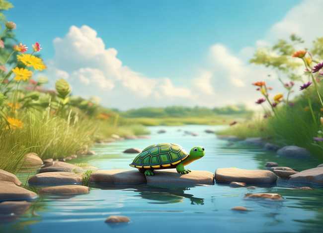 儿童故事小乌龟过河 - 小乌龟过河的故事