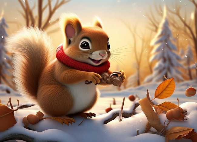 儿童故事小松鼠的冬天 - 小松鼠的冬天故事教案