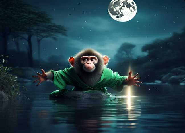 英语小故事猴子捞月英文、猴子捞月英语小故事视频