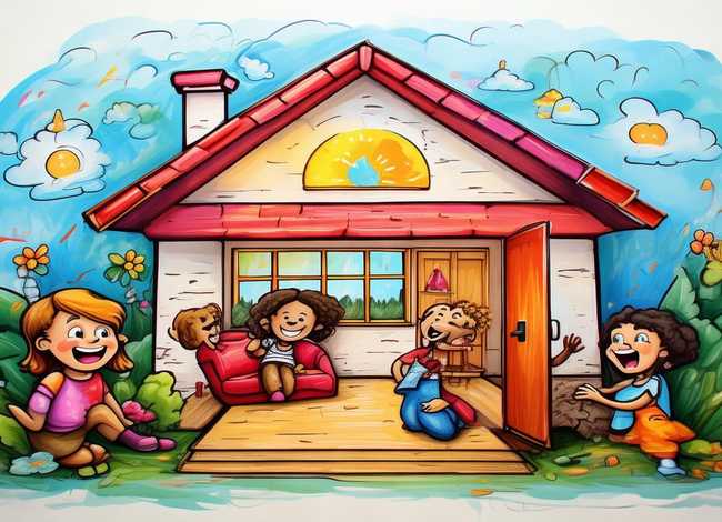 关于家的儿童画、关于家的儿童画怎么画