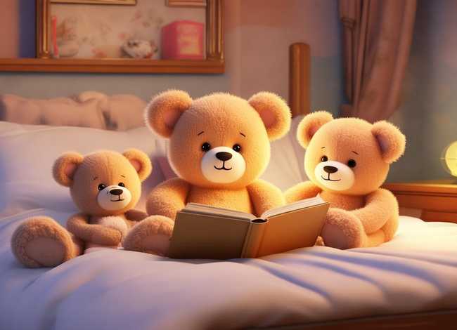 三只熊的儿童宝宝睡前故事、宝宝听听睡前故事三只小熊