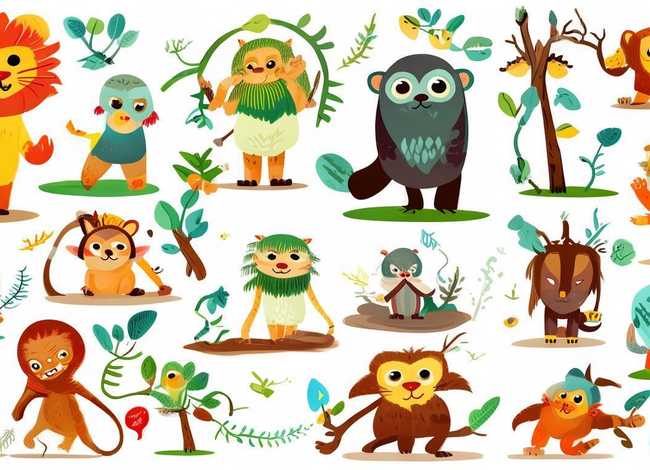 动物故事画简笔画彩色，动物故事画简笔画彩色大全