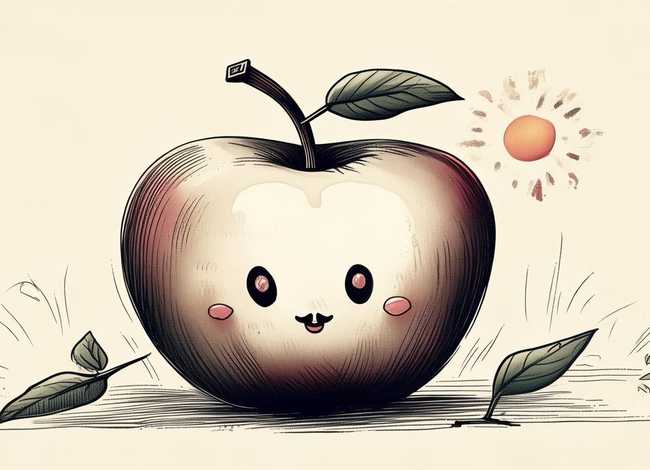 苹果的故事画画（苹果的故事简笔画）
