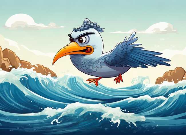 精卫填海儿童画大全，精卫填海简笔画大全 卡通