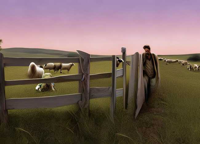 亡羊补牢寓言故事图片，亡羊补牢寓言故事图片画画