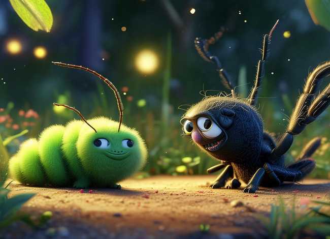 儿童睡前故事毛毛虫蜘蛛（蜘蛛和毛毛虫的故事）