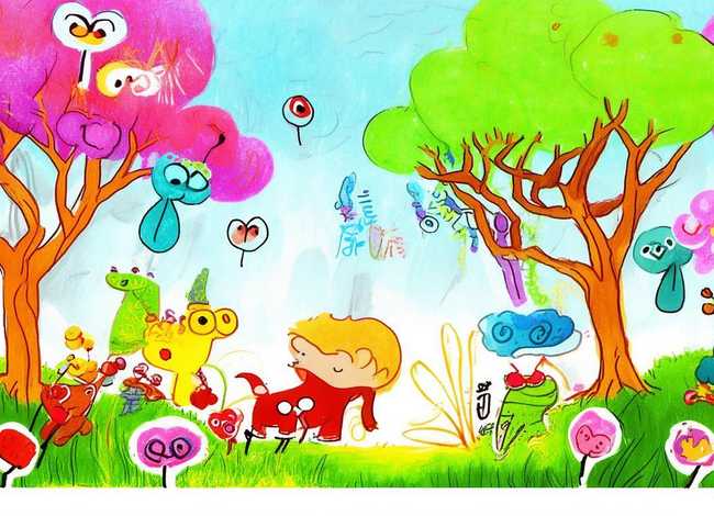 儿童插画故事书带拼音，故事书插画简笔画