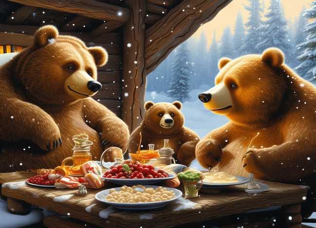 三只熊故事图片，三只熊故事图片高清