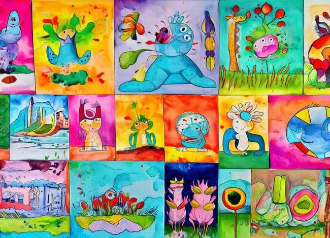 水粉儿童绘画、水粉儿童绘画图片大全