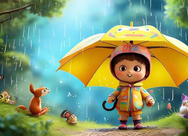 伞儿童故事视频，小雨伞故事视频